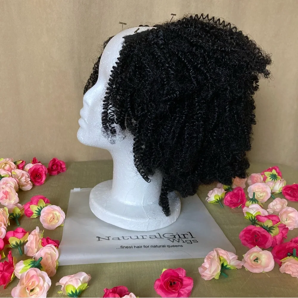 NWOT Natural Girl Wigs, Faux Naturale U-part Wig, Color 1B, 18 inches